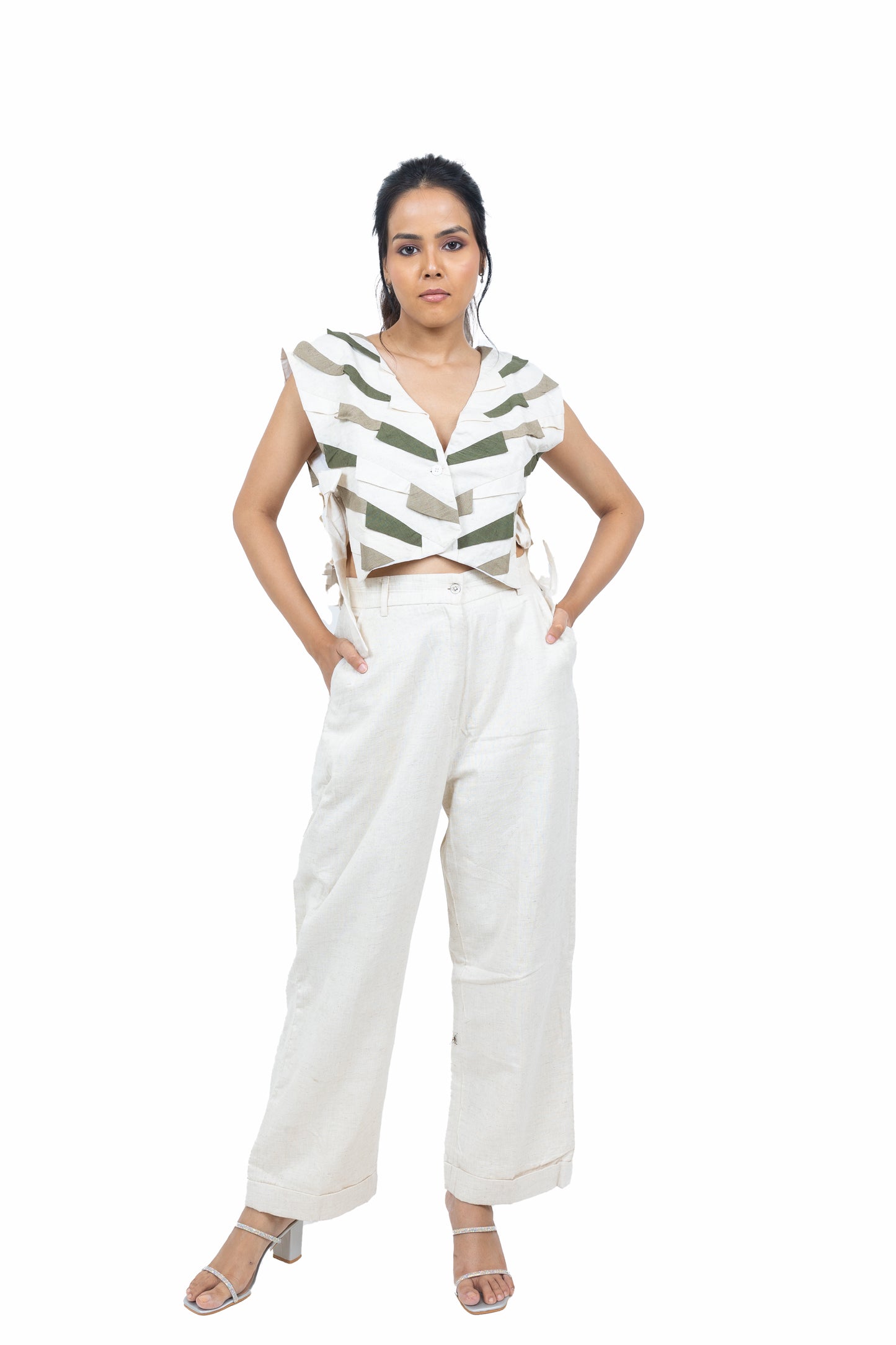 Patchwork Jacket Set