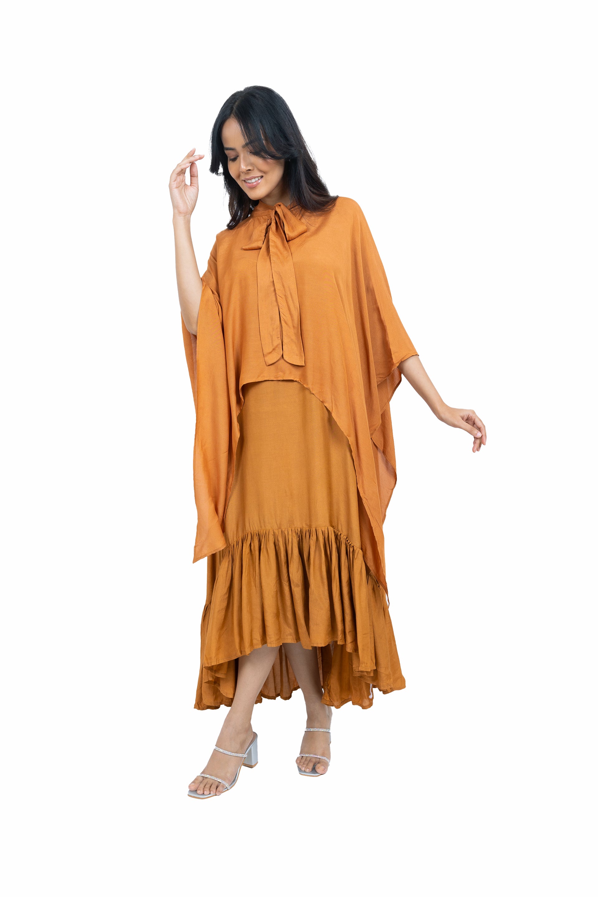 Cape spagheti dress