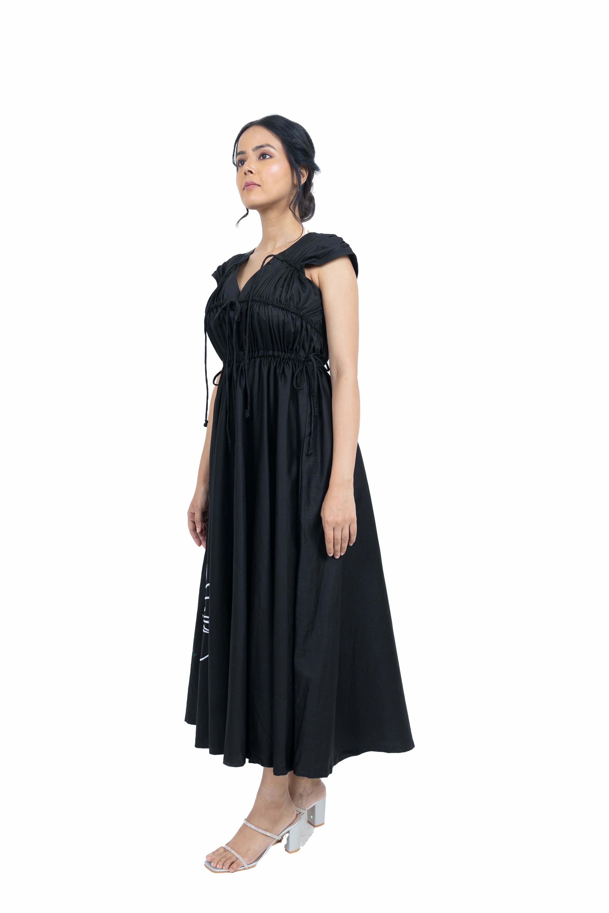 Long gathered dress