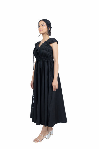 Long gathered dress
