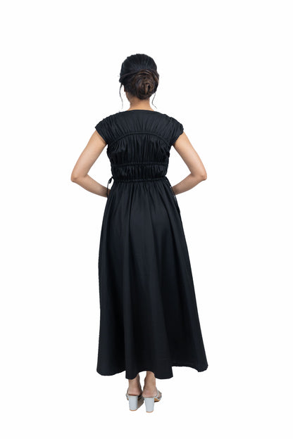 Long gathered dress