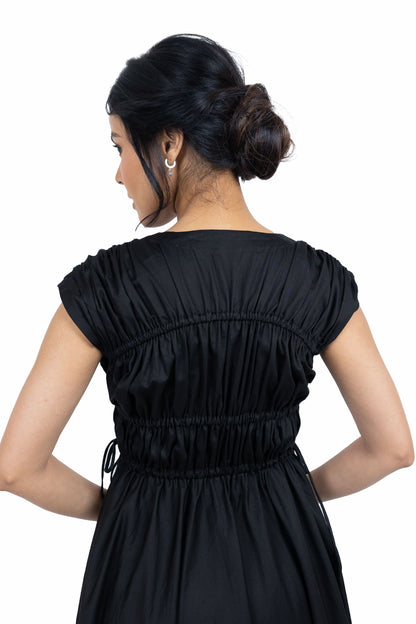 Long gathered dress