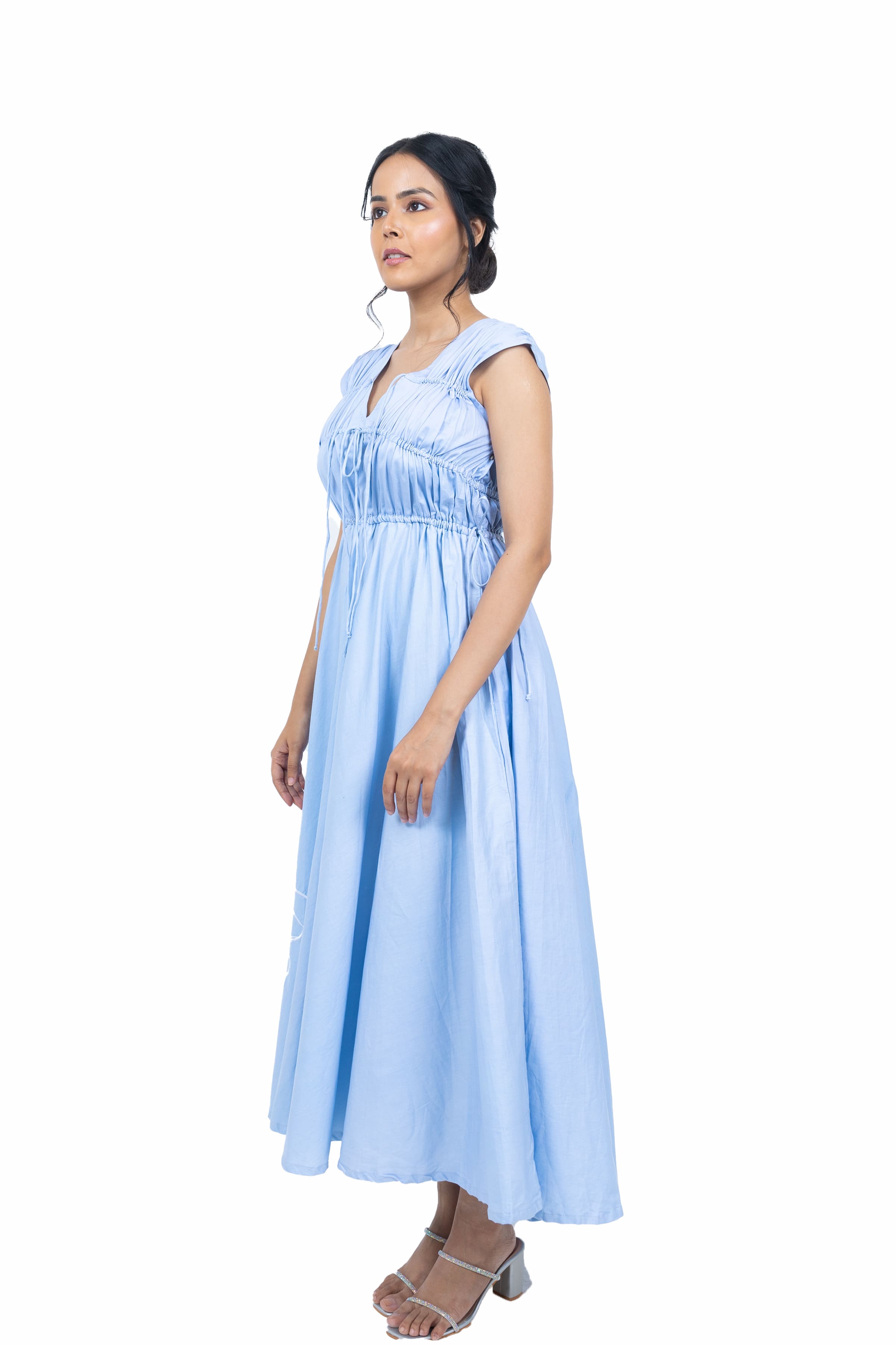 Long gathered dress