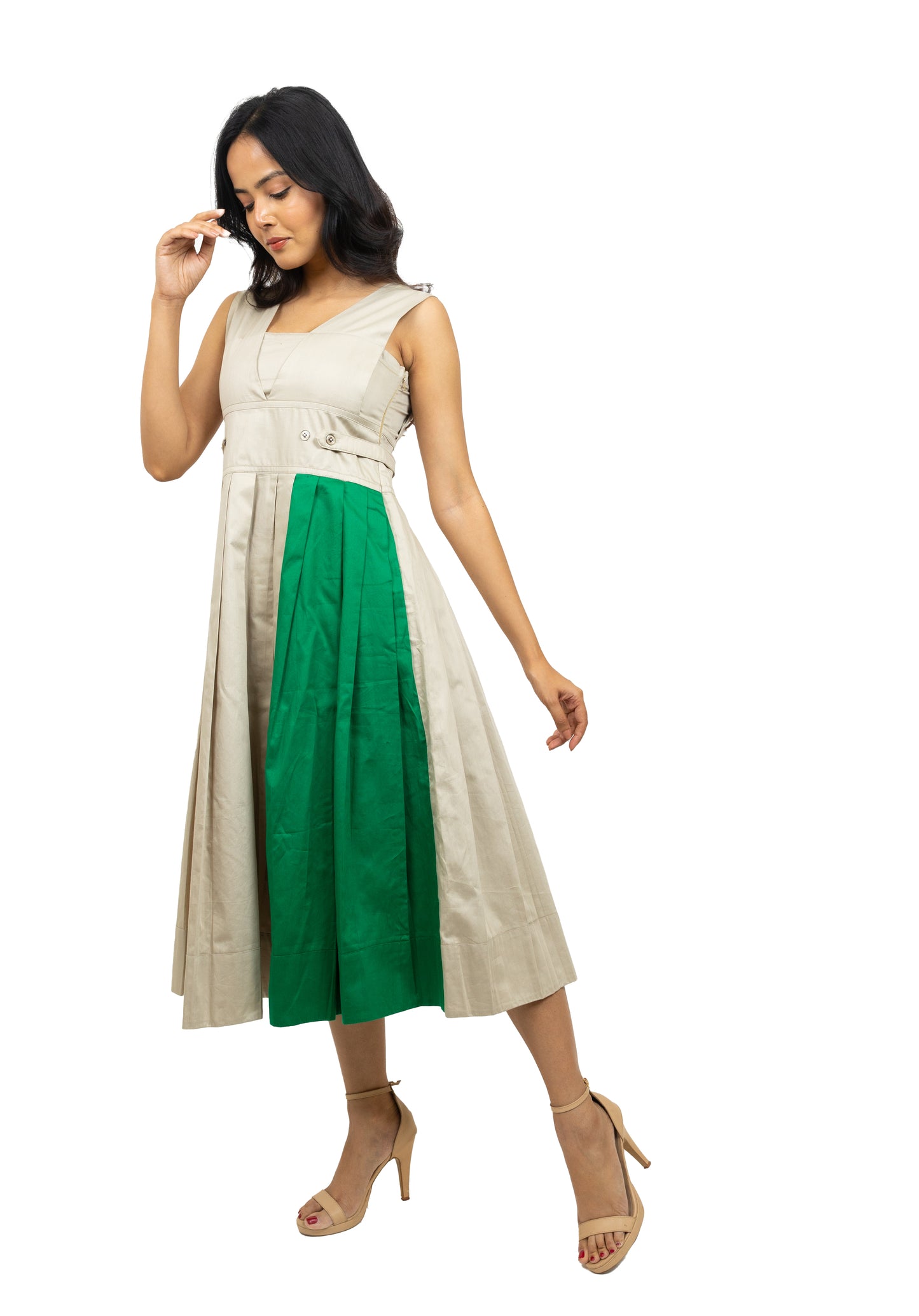 Box Pleated Dress