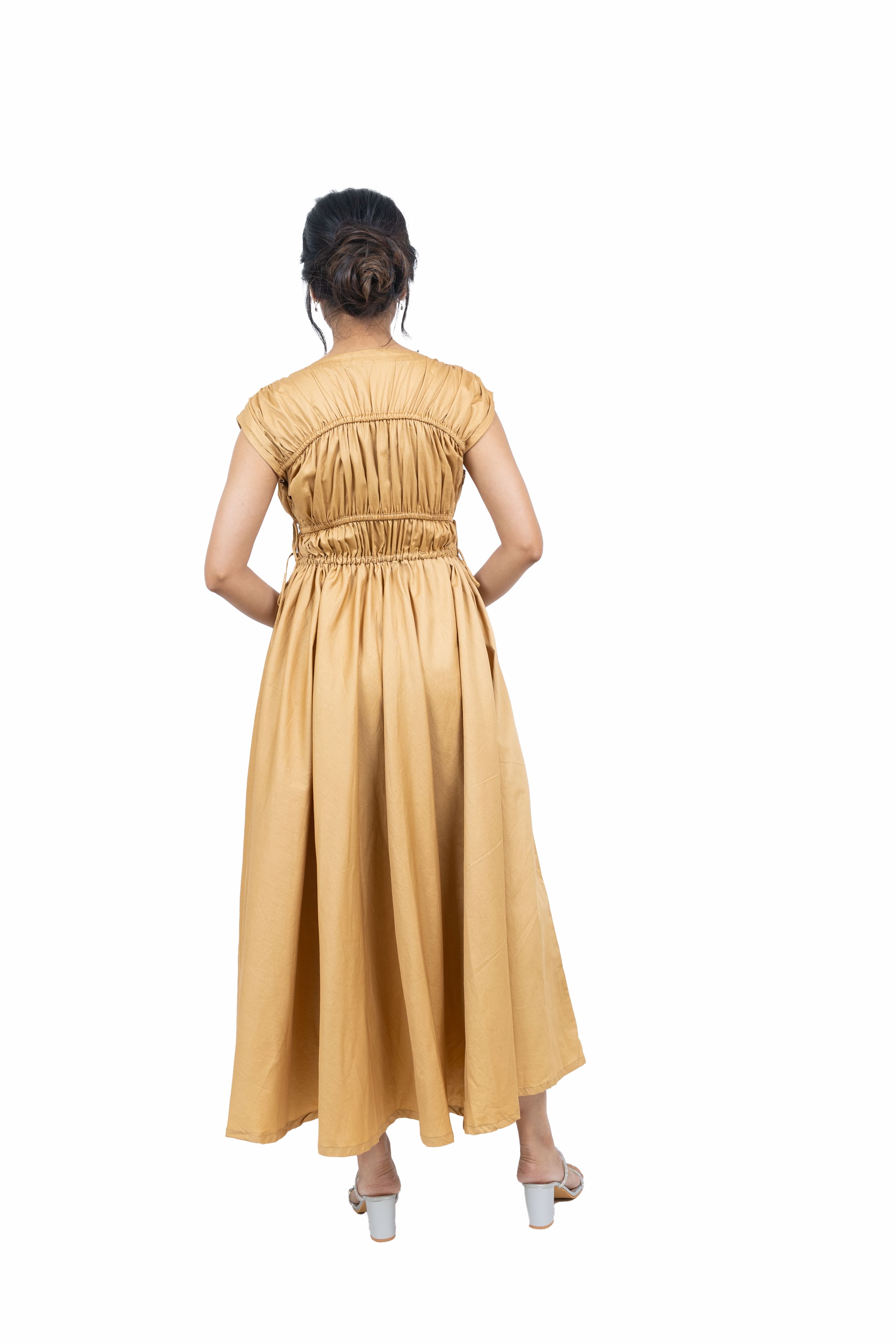 Long gathered dress
