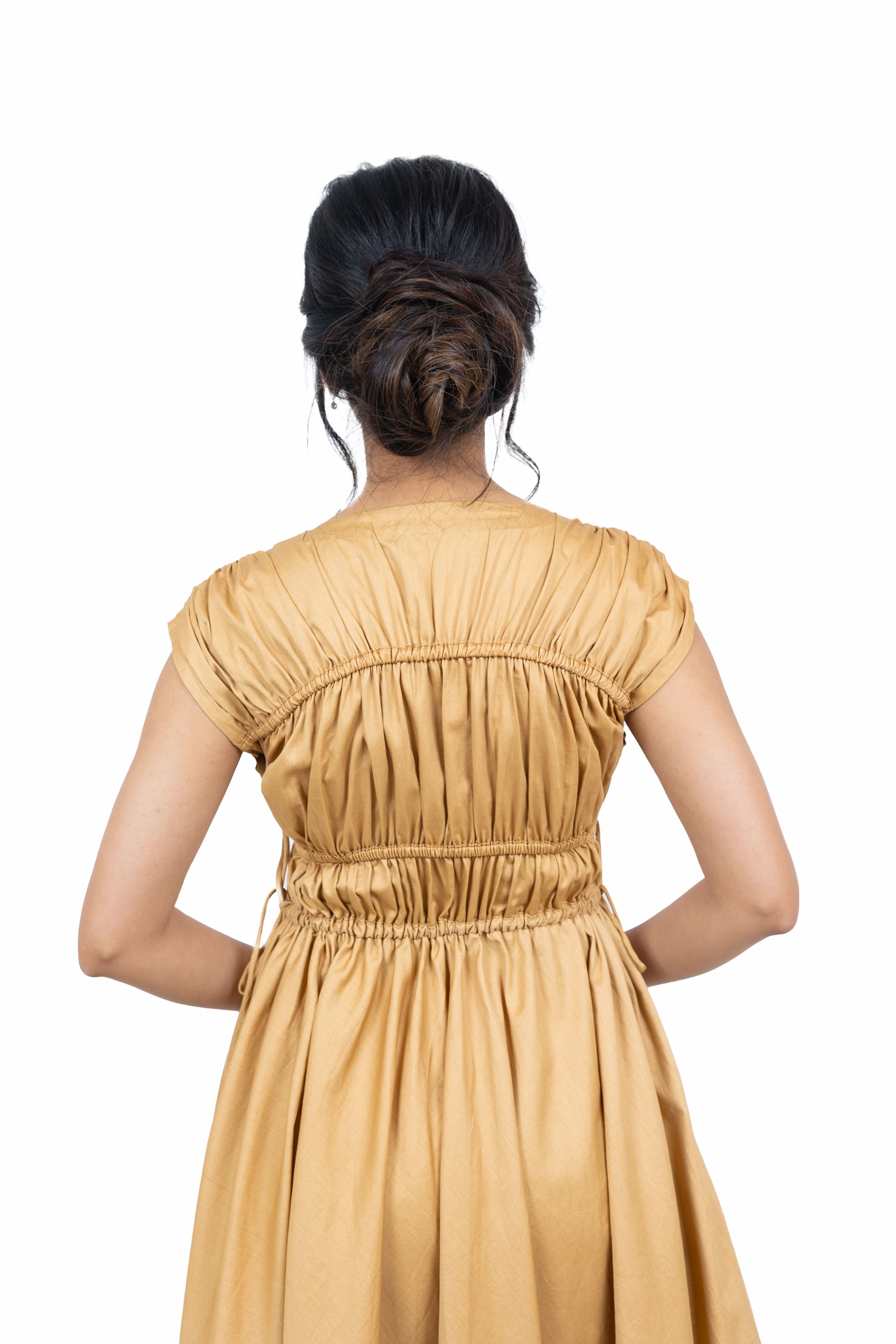 Long gathered dress