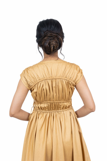 Long gathered dress