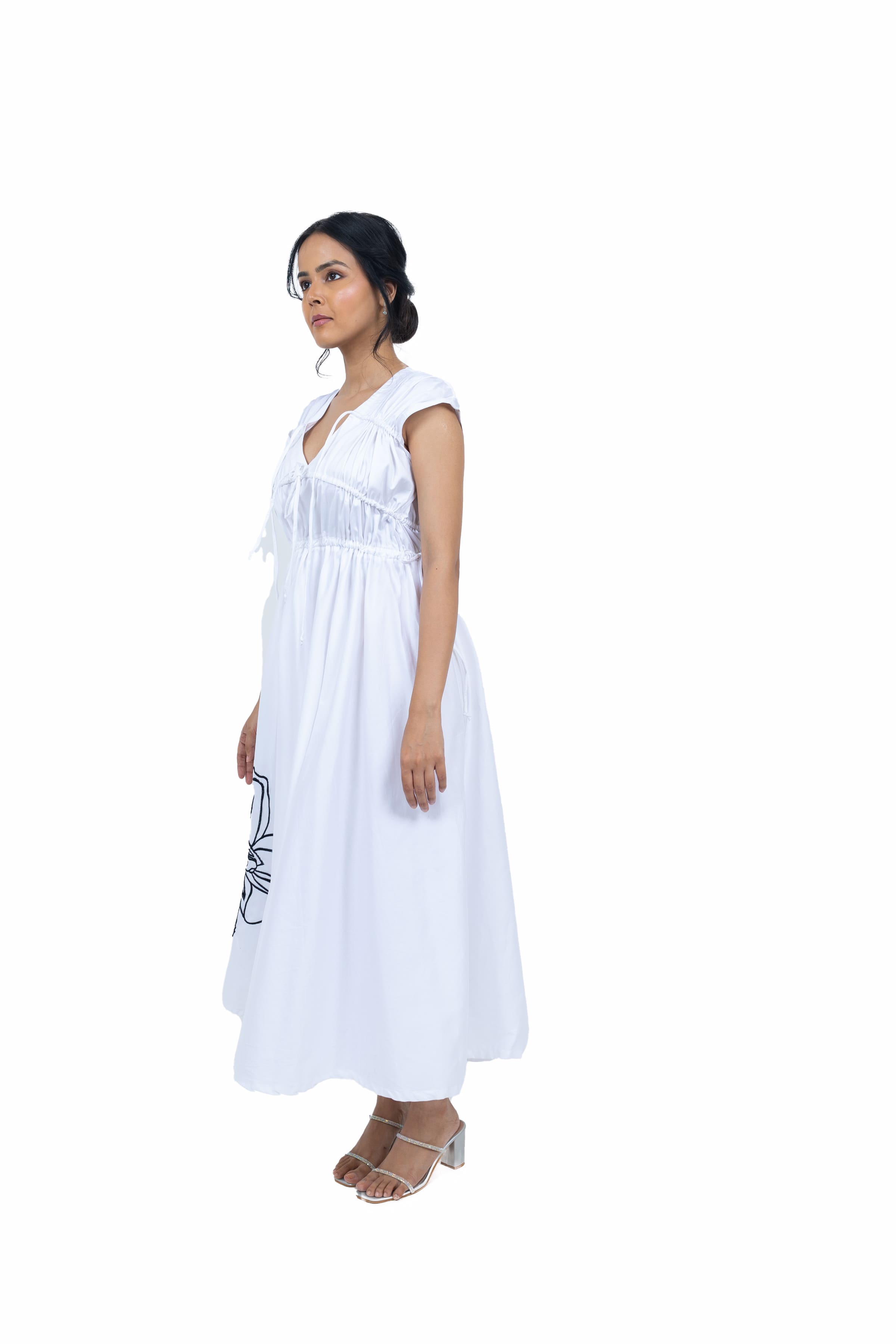 Long gathered dress
