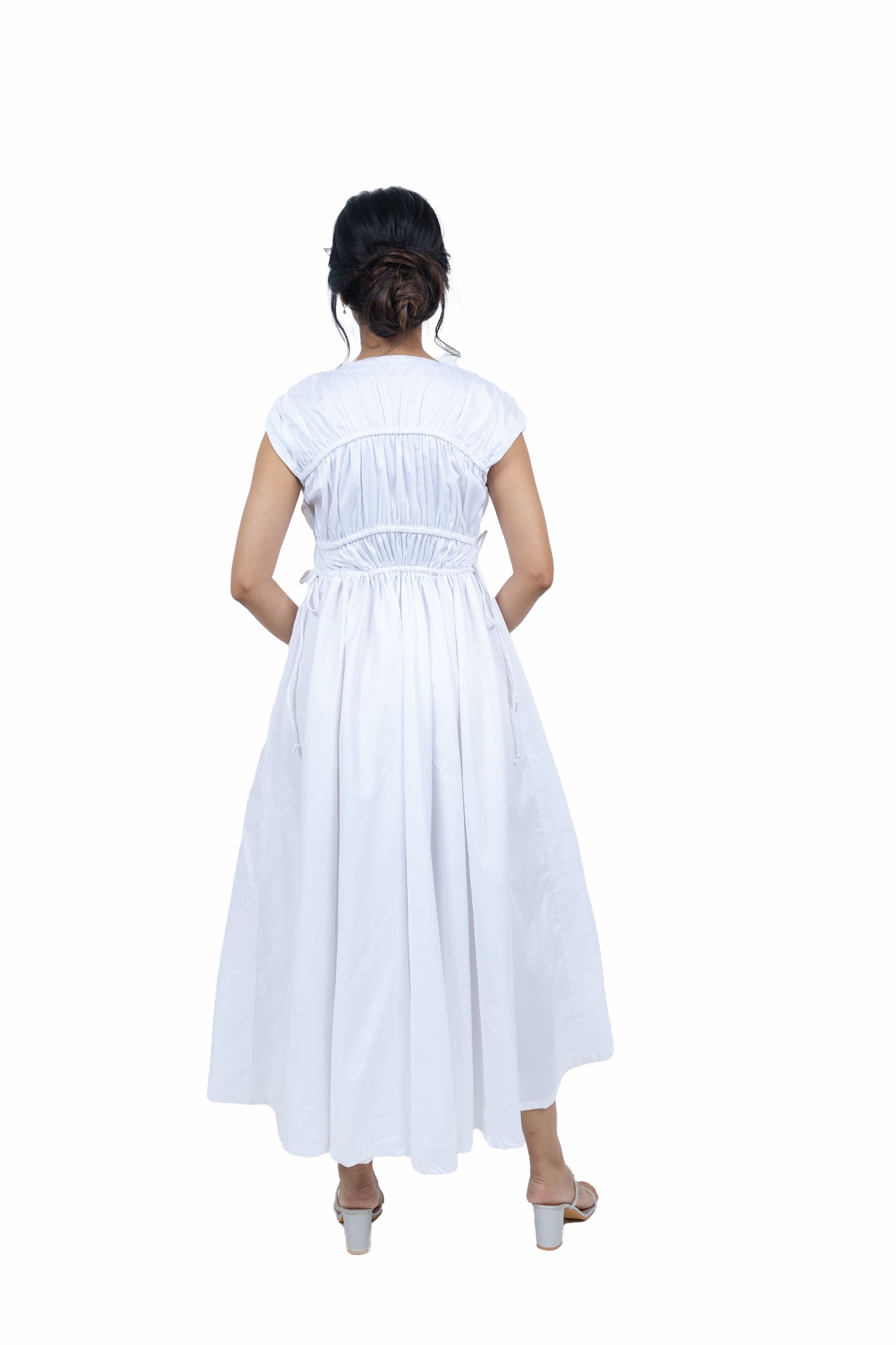 Long gathered dress