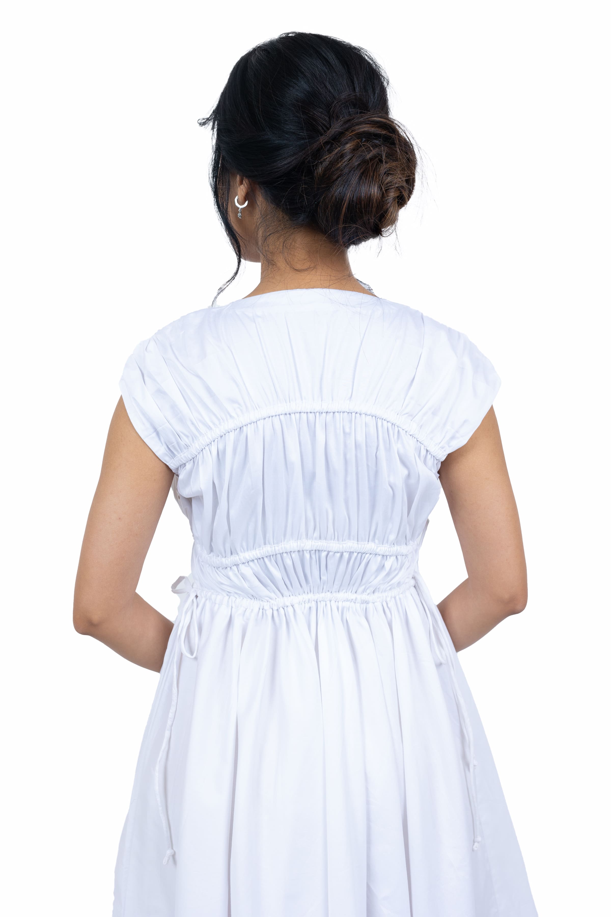 Long gathered dress