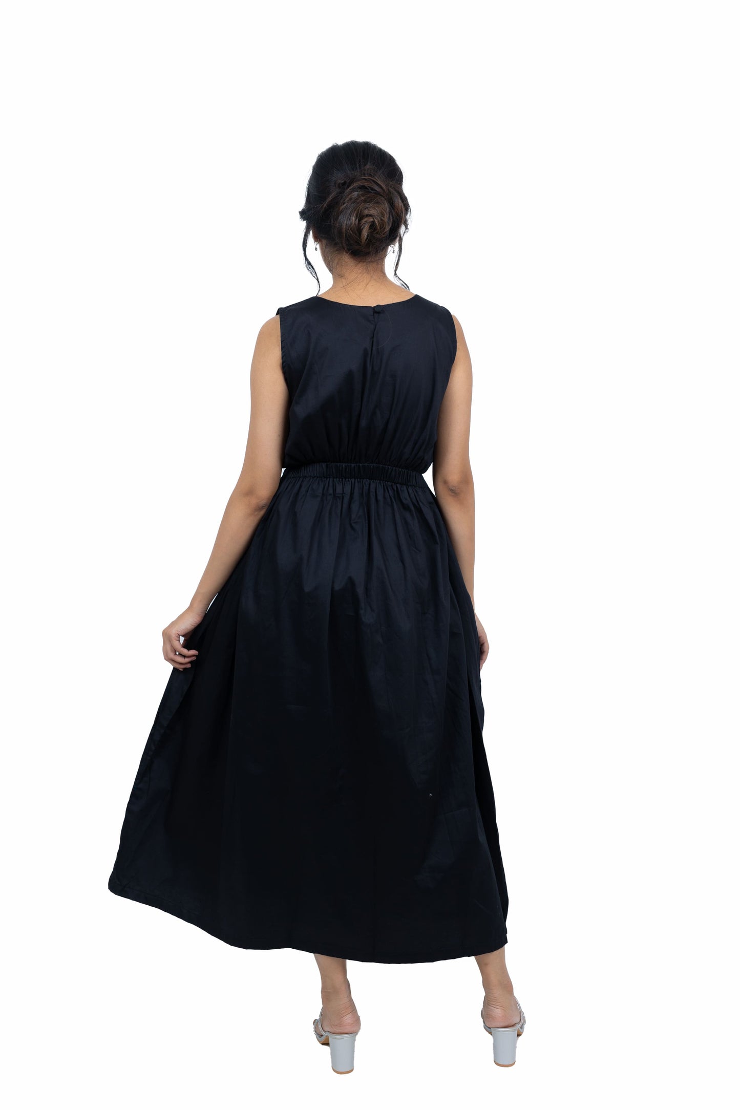Sleeveless Gathered Dress
