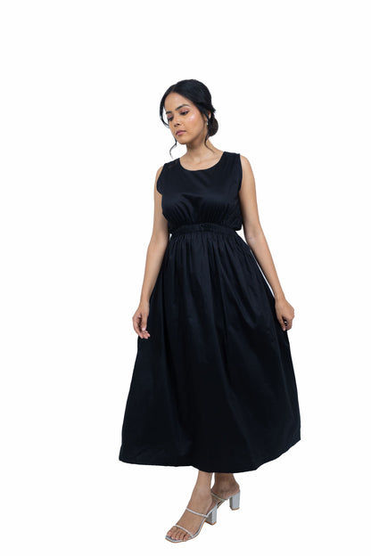 Sleeveless Gathered Dress
