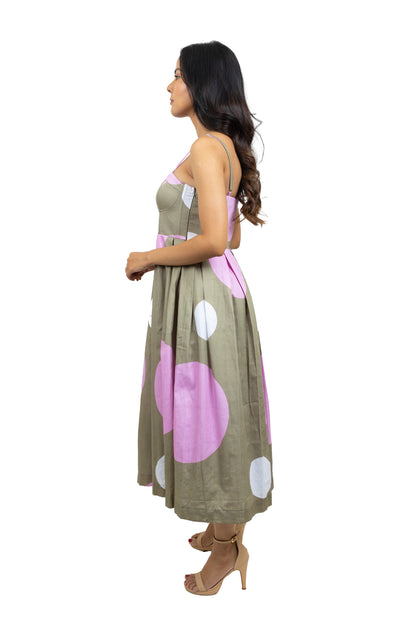 Spaghetti  polka dot dress