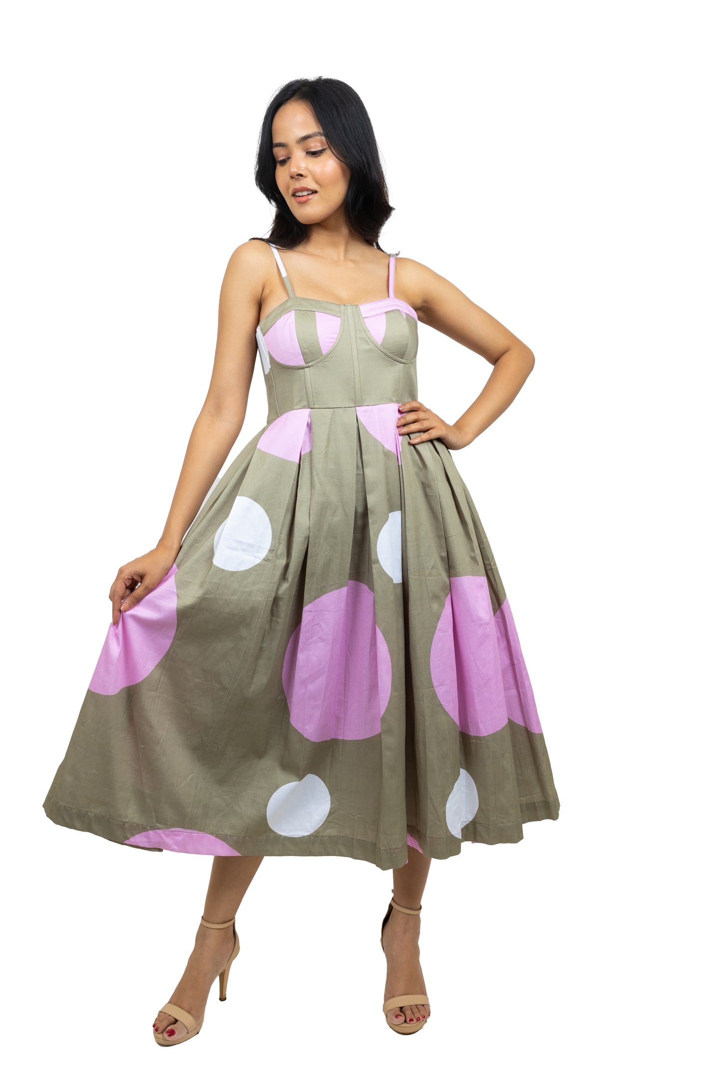 Spaghetti  polka dot dress