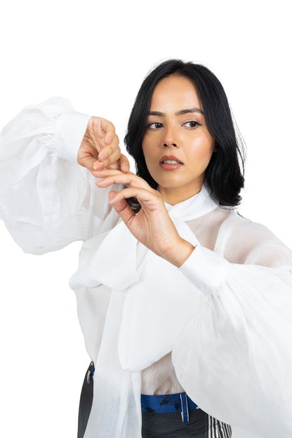 Bow Organza Shirt