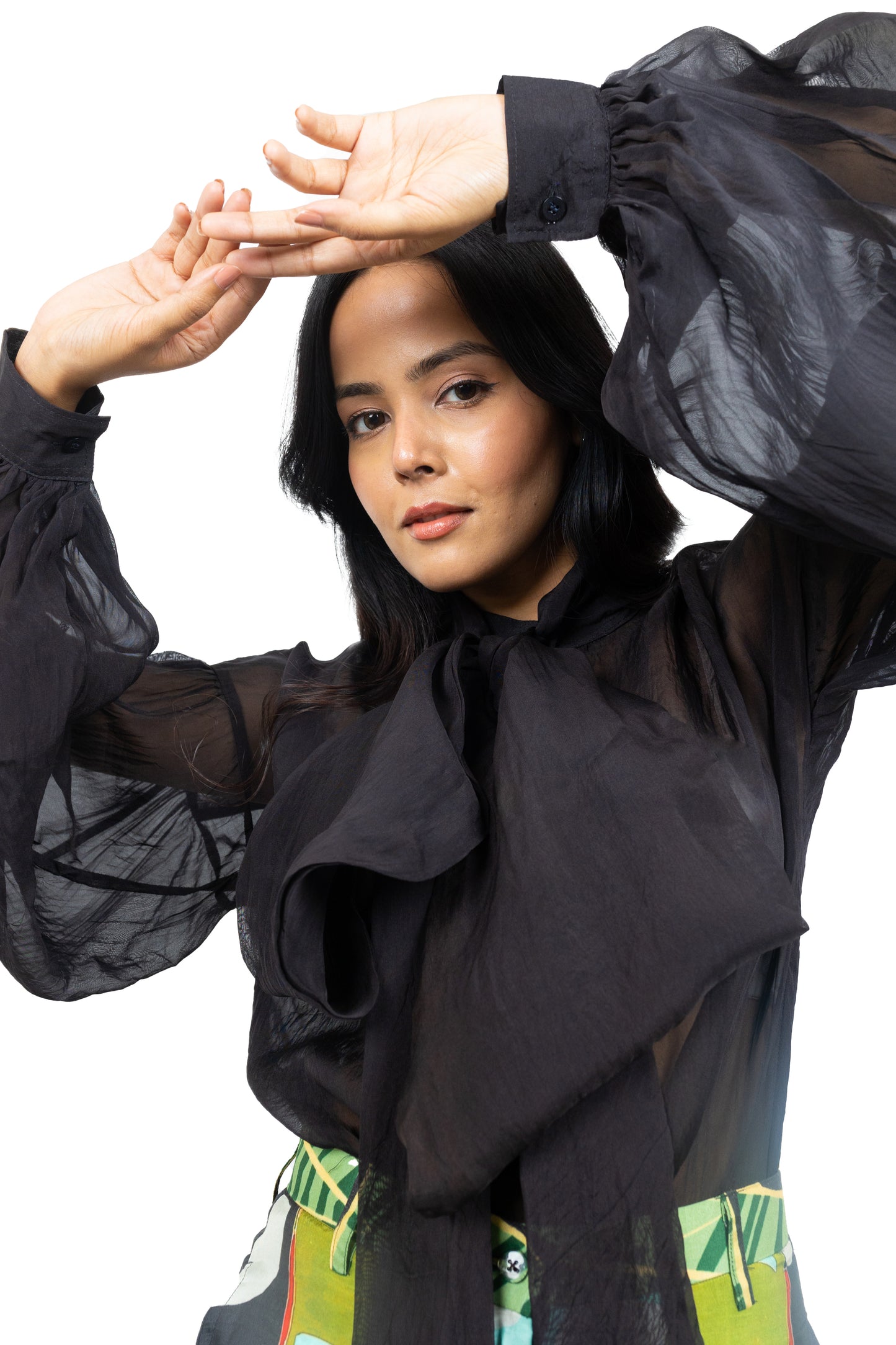 Bow Organza Shirt