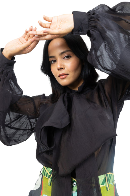 Bow Organza Shirt
