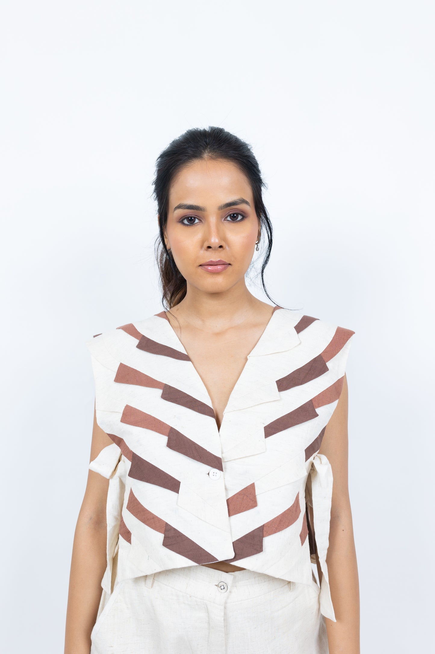 Patchwork Jacket Set