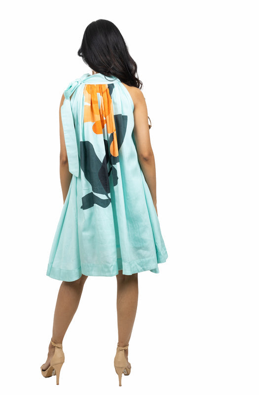 Aqua Blue Side Knot Dress