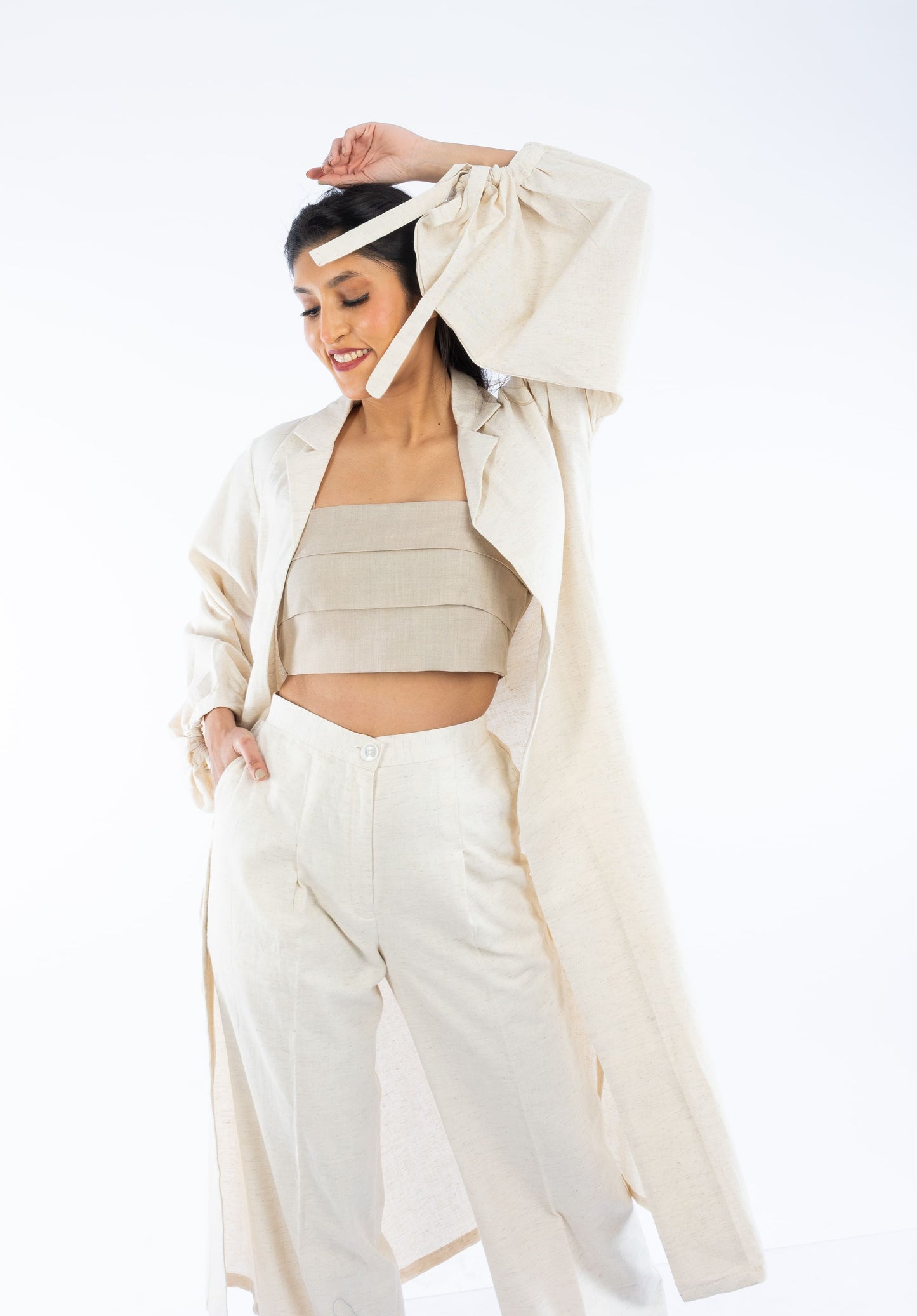 Handloom Baloon Sleeve Jacket