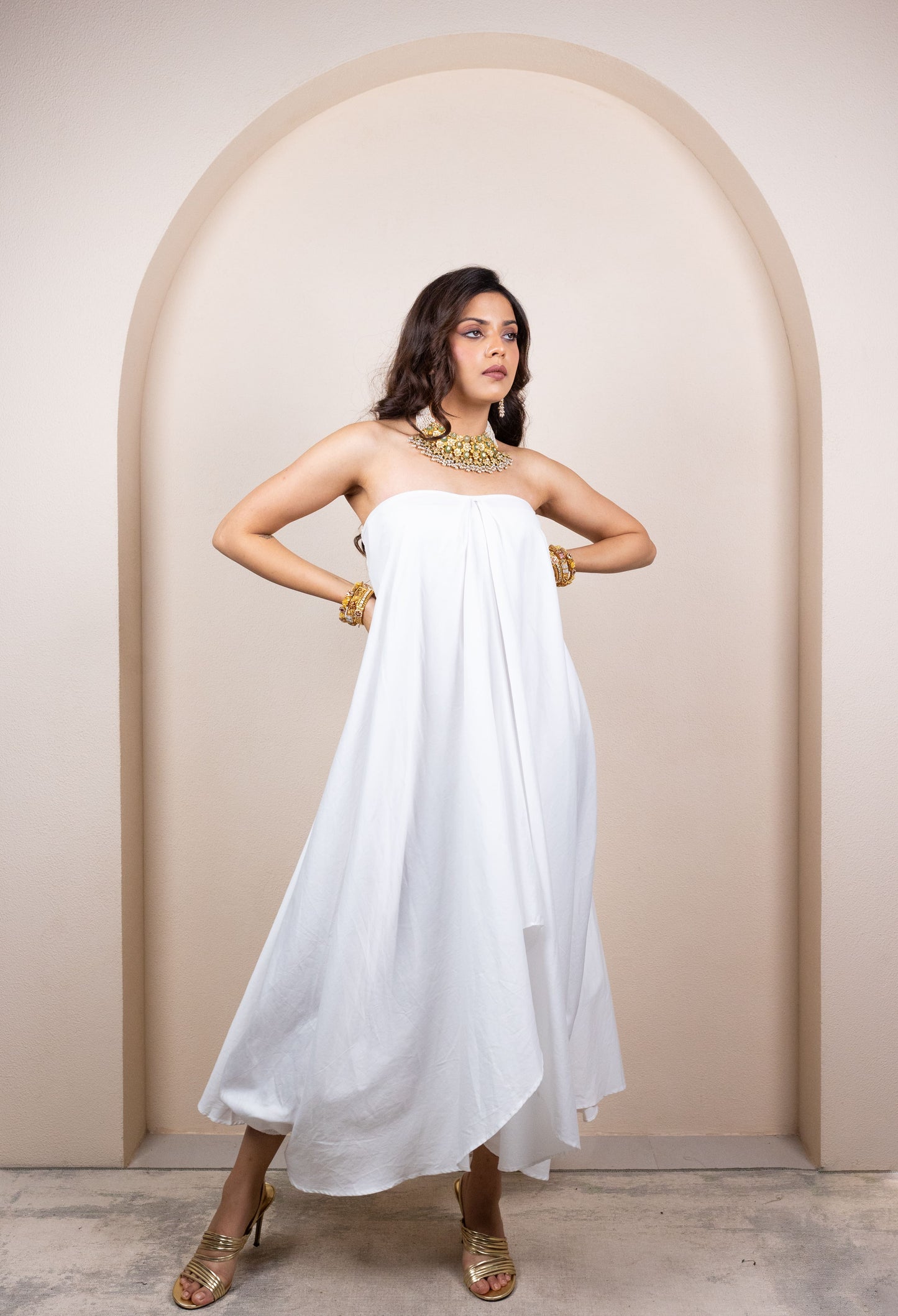 Draped Tube Dress