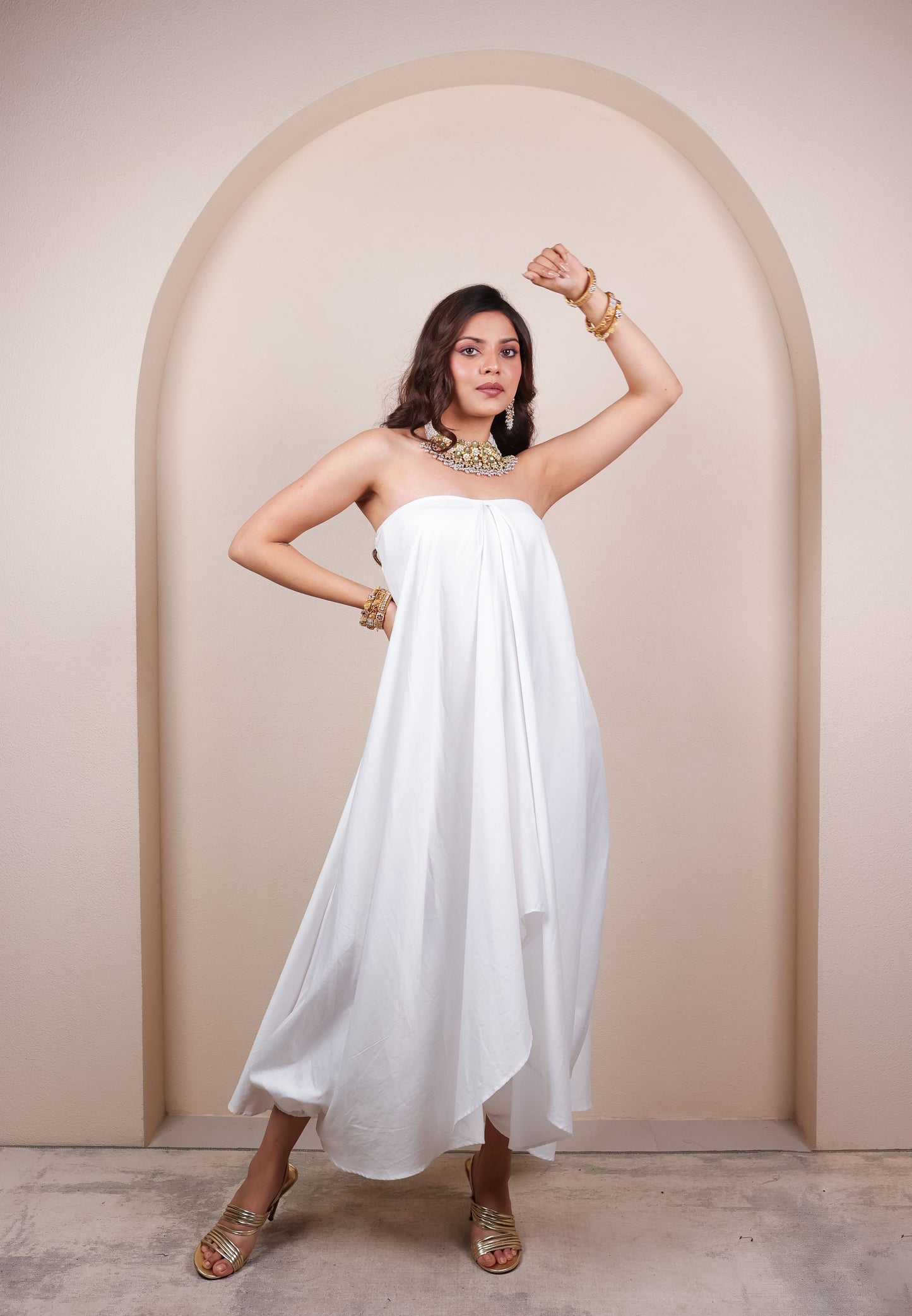 Draped Tube Dress