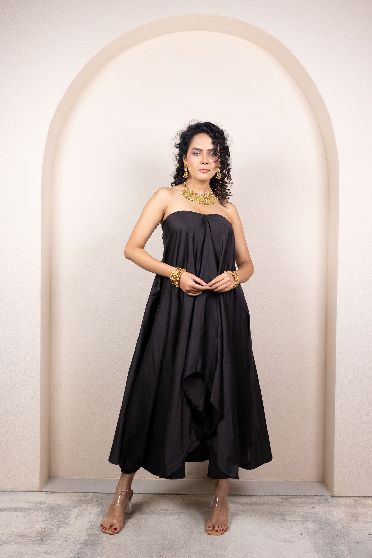 Draped Tube Dress