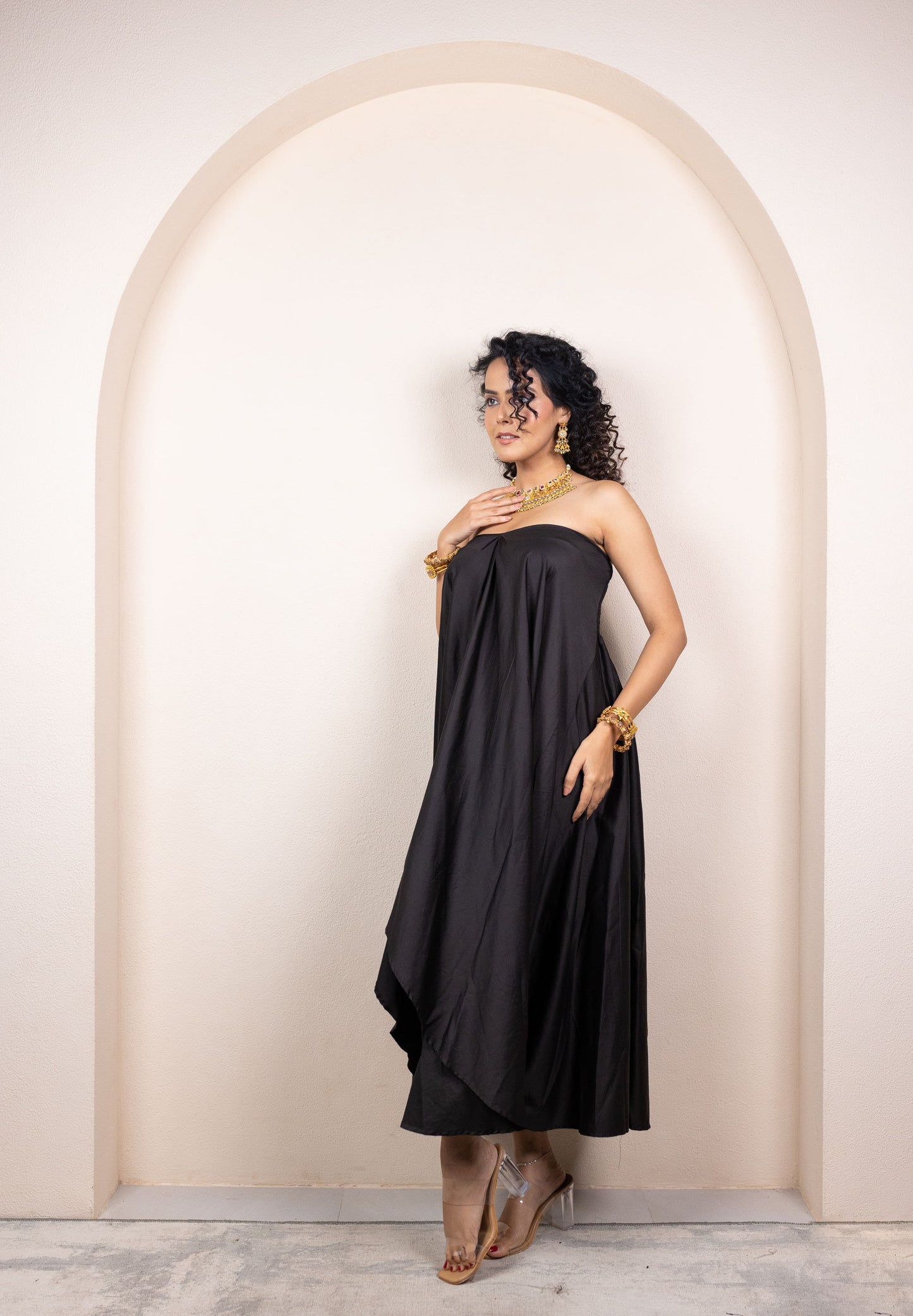 Draped Tube Dress