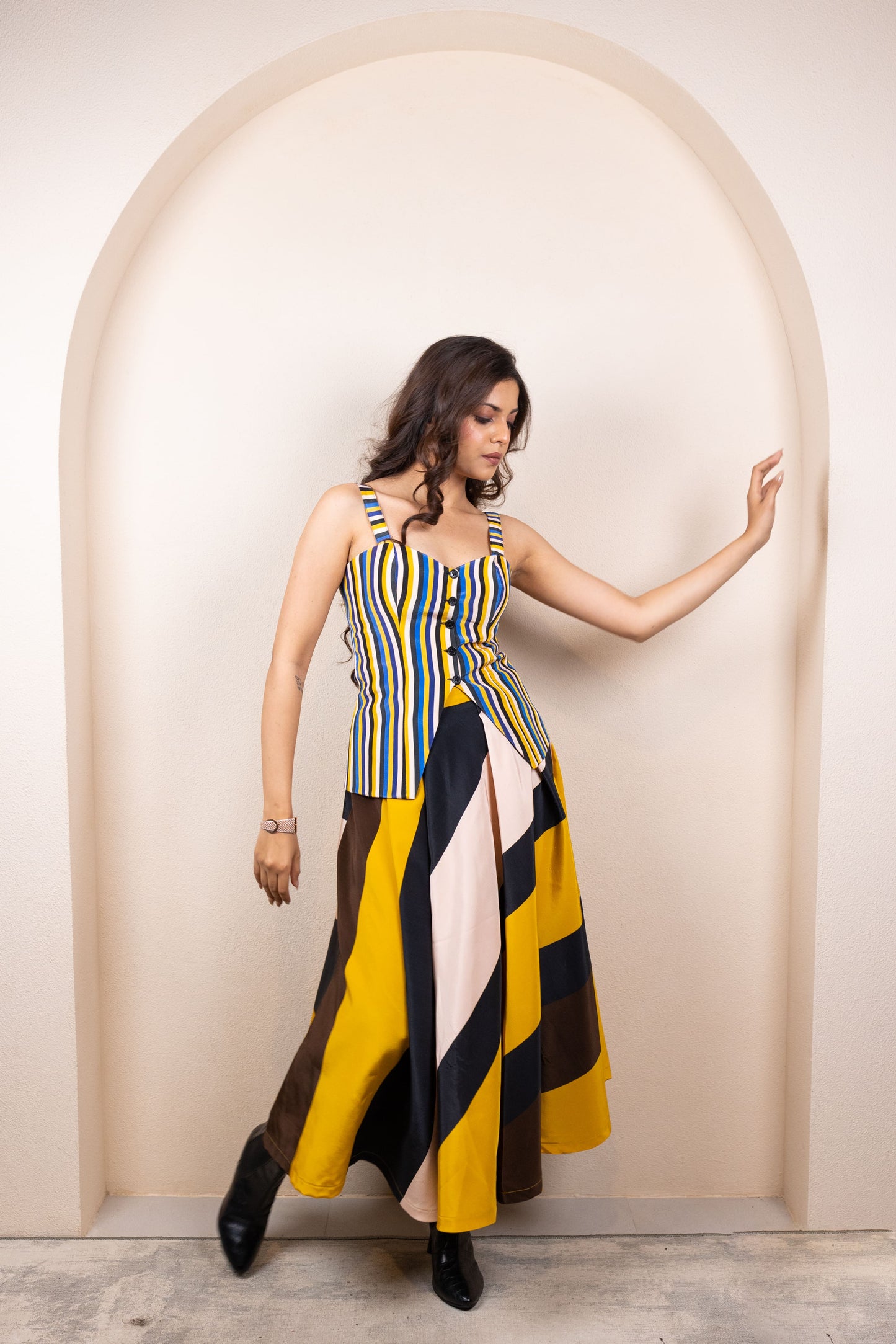 Yellow Striped Co-Ord Set