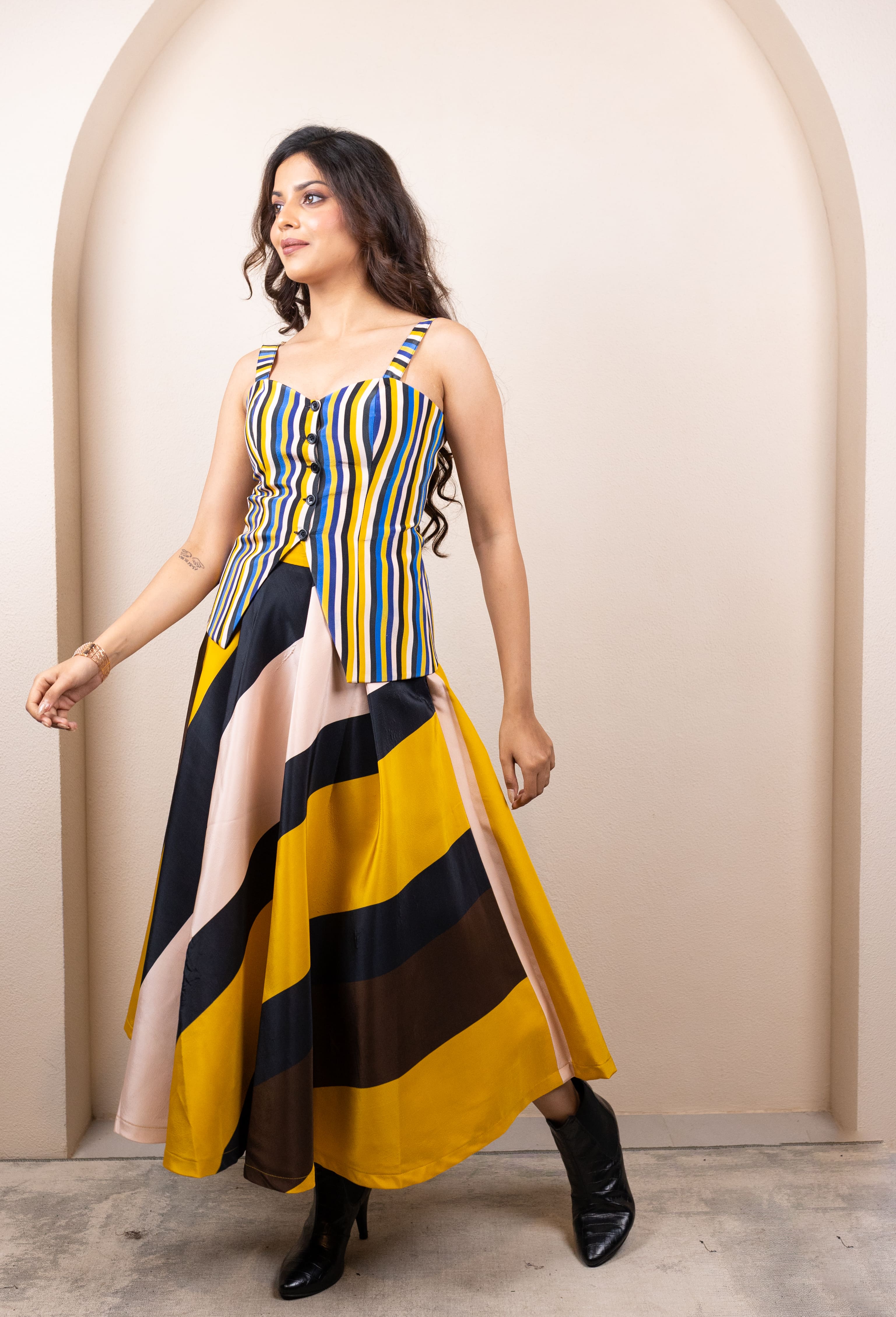 Yellow Stripes Top