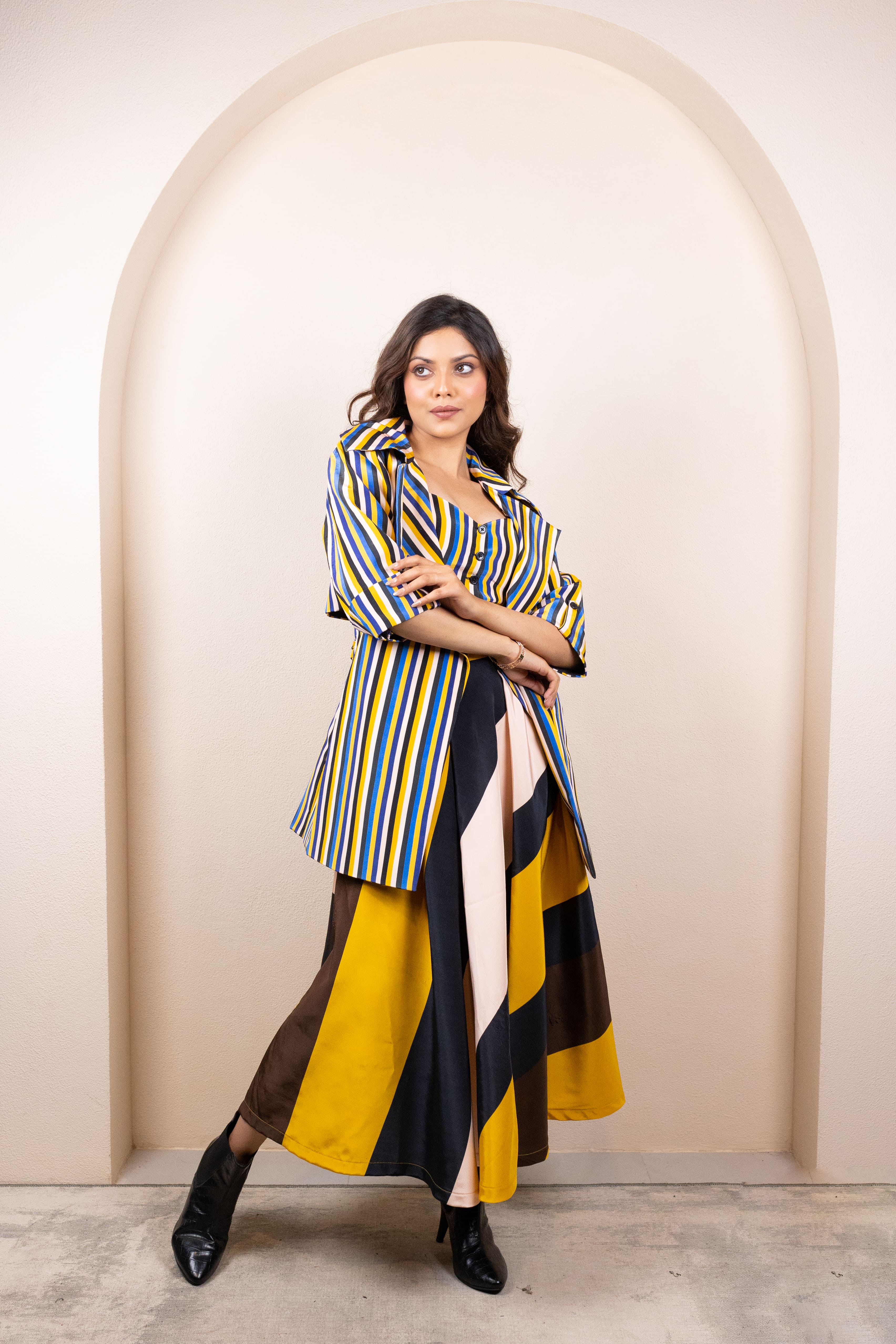 Striped Co-ord with Jacket