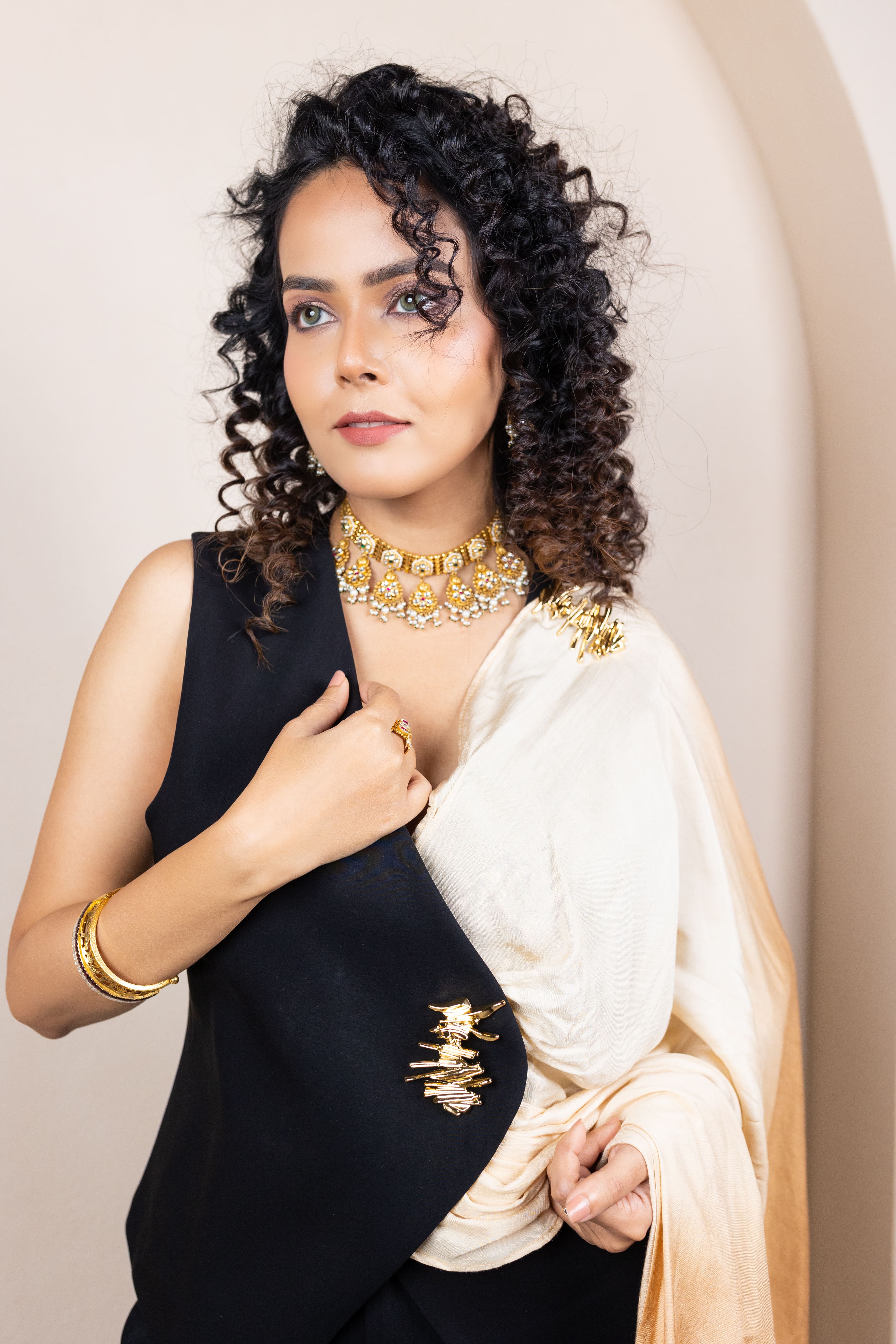 Draped Saree-Inspired Ensemble