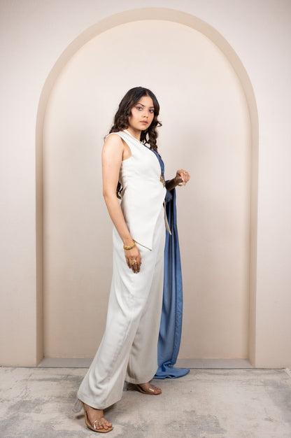 Colorblock Draped Ensemble