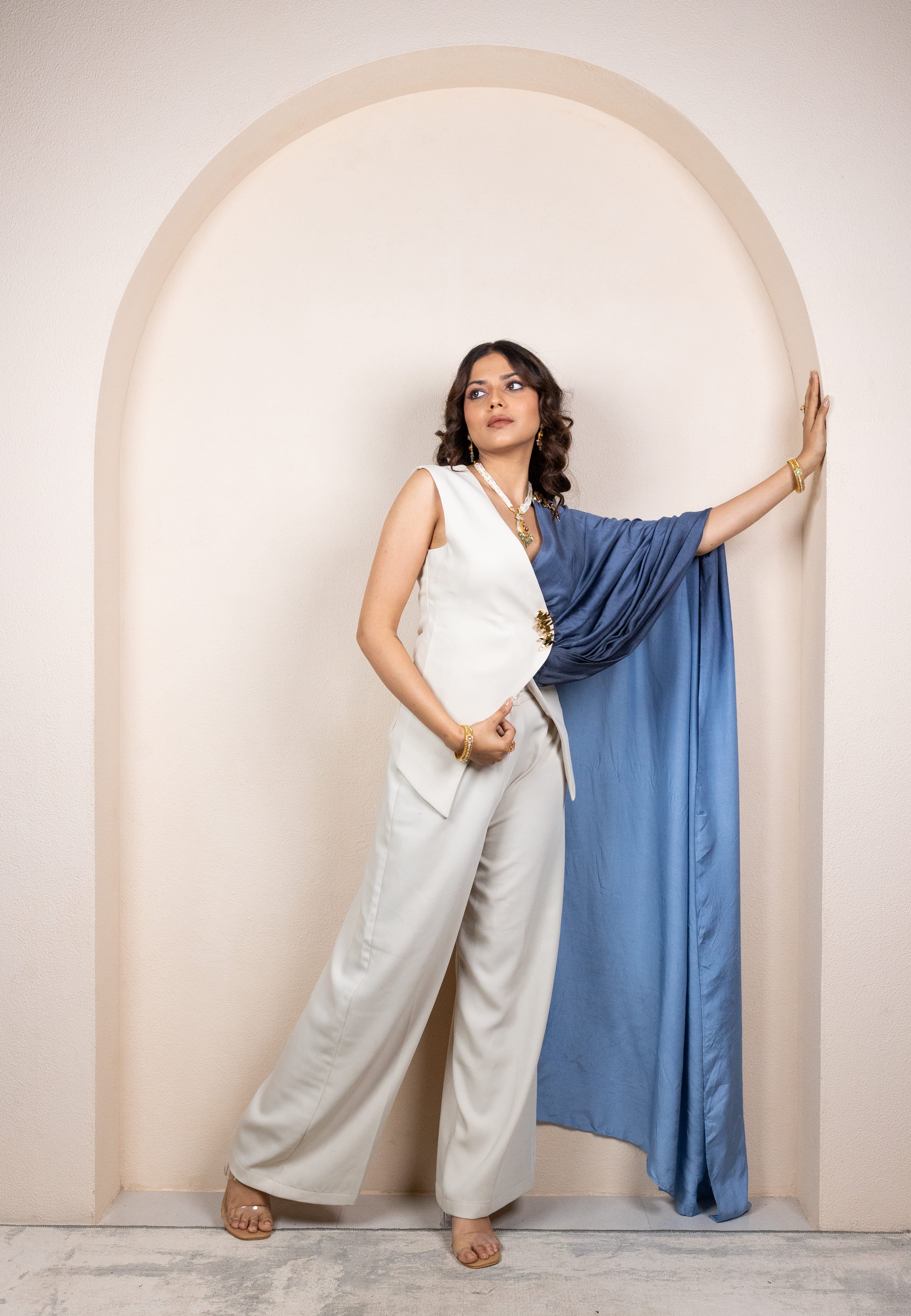 Draped Saree-Inspired Ensemble