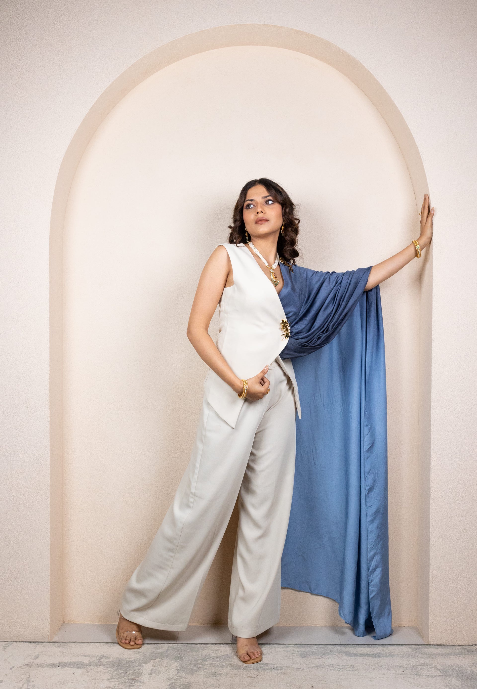Draped Saree-Inspired Ensemble