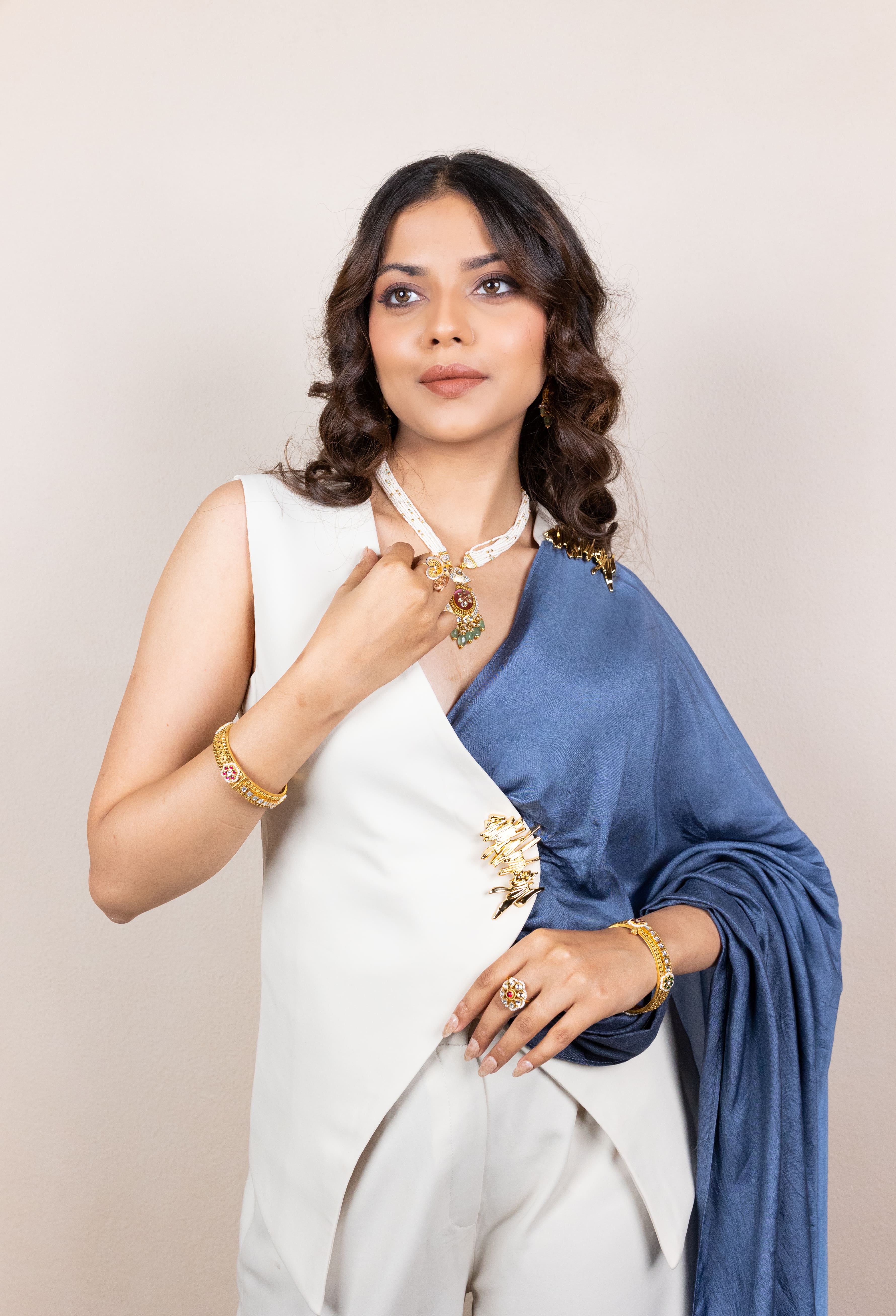 Draped Saree-Inspired Ensemble