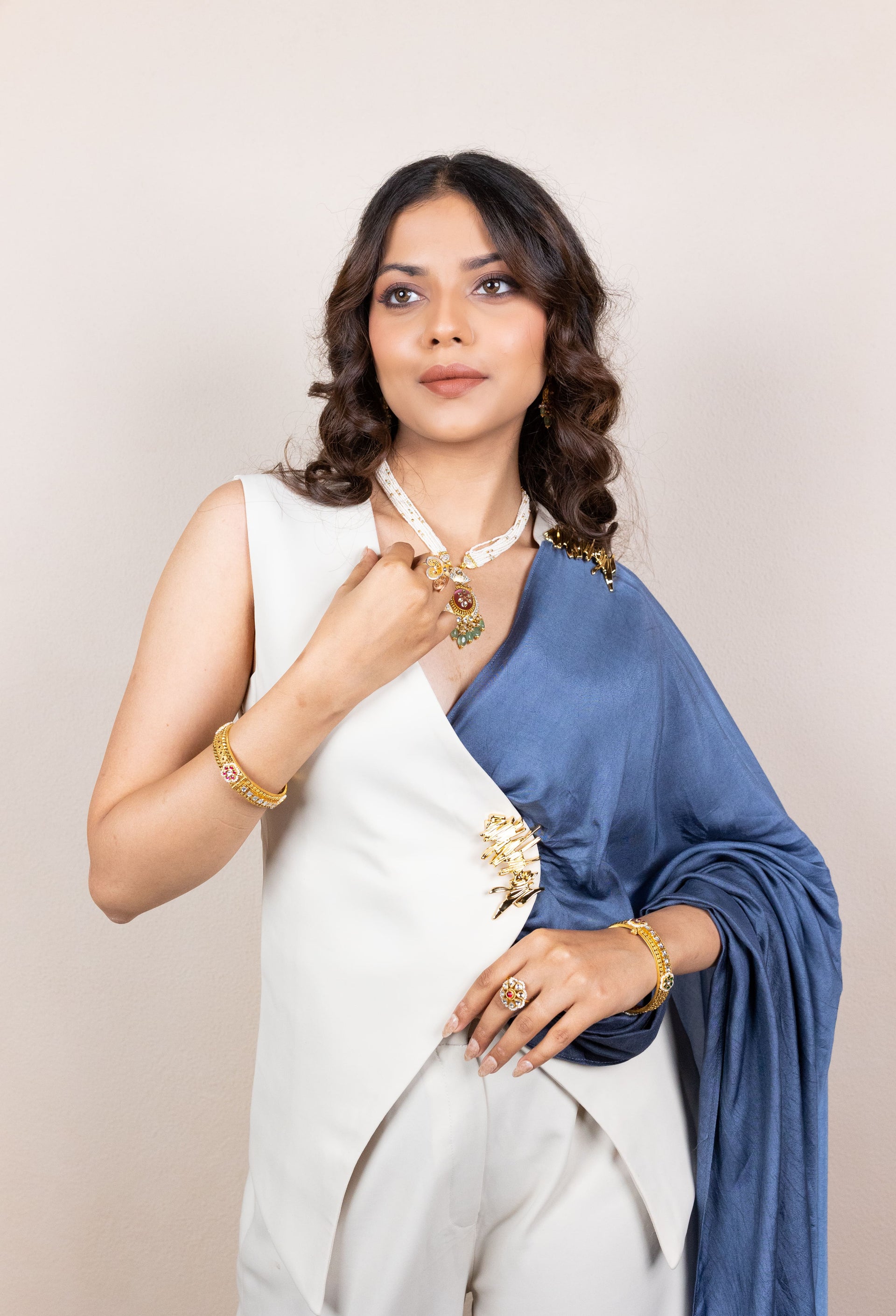 Draped Saree-Inspired Ensemble