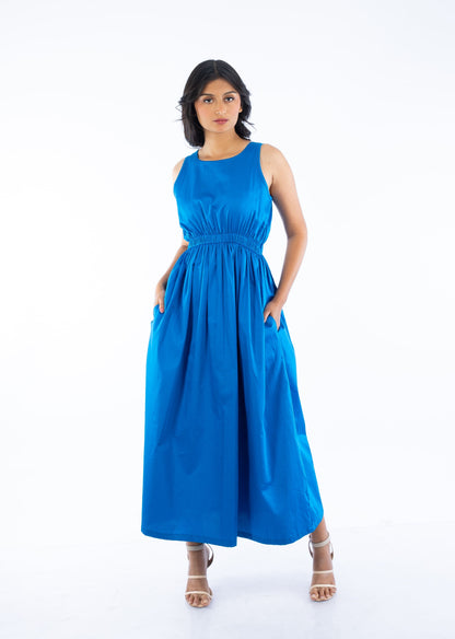 Sleeveless Gathered Dress