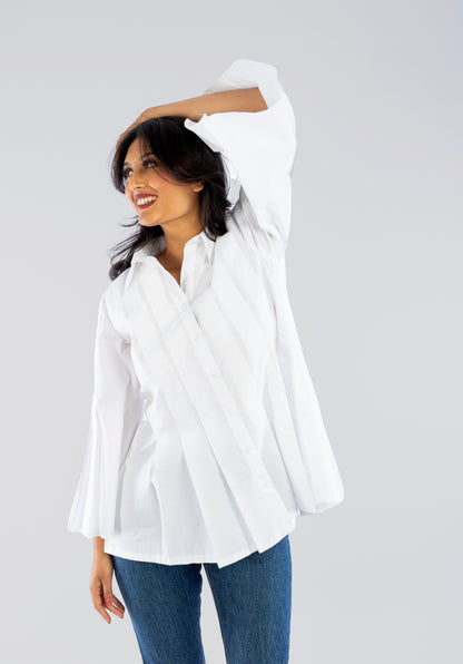 Cotton Pleated Shirt